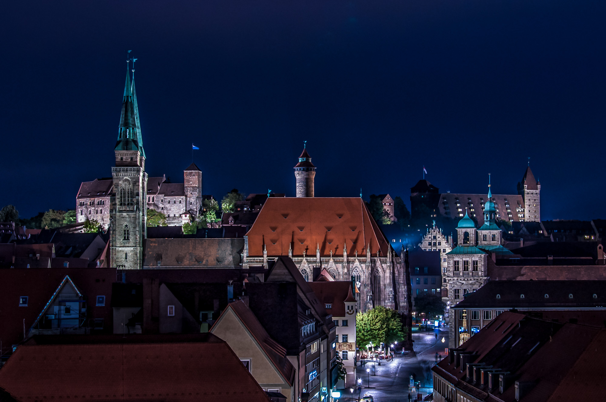 Nürnberger Altstadt bei Nacht